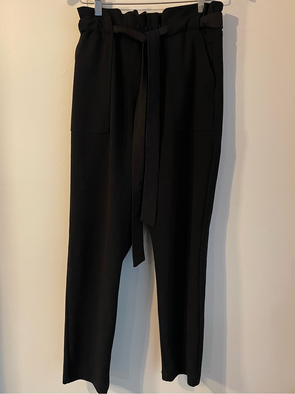 Streetwear Society Black Paperbag Waist Pants S
